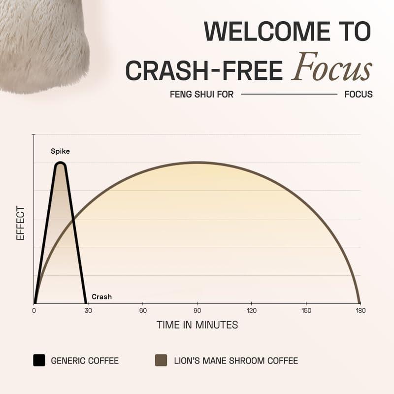 Ace Blend Ace Blend Lions Mane SHROOM COFFEE | 30 serves | Mushroom Coffee | KSM 66 Ashwagandha | L-Theanine | MCT | Focus | Memory | 100% Arabica | Instant Black Coffee | Keto | Cold/Hot Brew