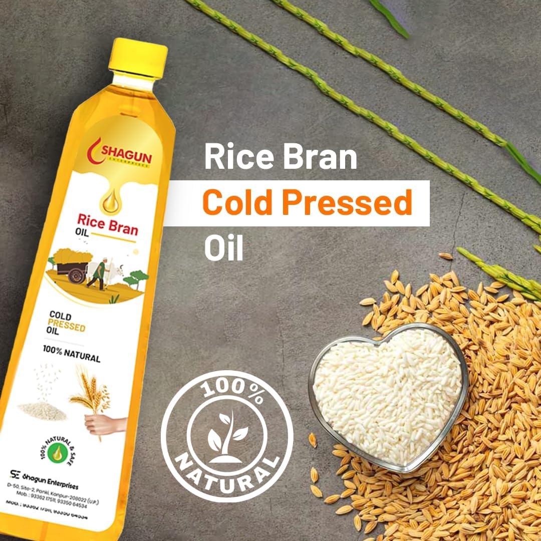 SHAGUN Shagun Rice Bran Oil 1 Litre | Rice Bran Cooking Oil 1 Litre
