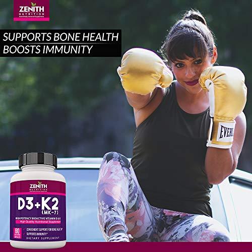 Zenith Nutrition Zenith Nutrition Vitamin D3 & K2 60 Veg caps | Bone Health | Boosts Immunity