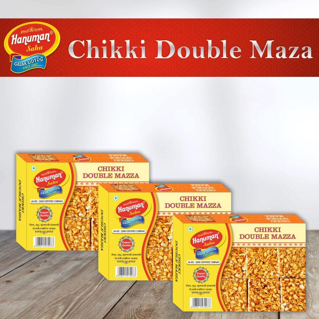 HANUMAN SAHU GAJAK UDYOG HANUMAN SAHU GAJAK UDYOG Crunchy Double Mazza Peanut Chikki with Seasame Seeds , jeggery