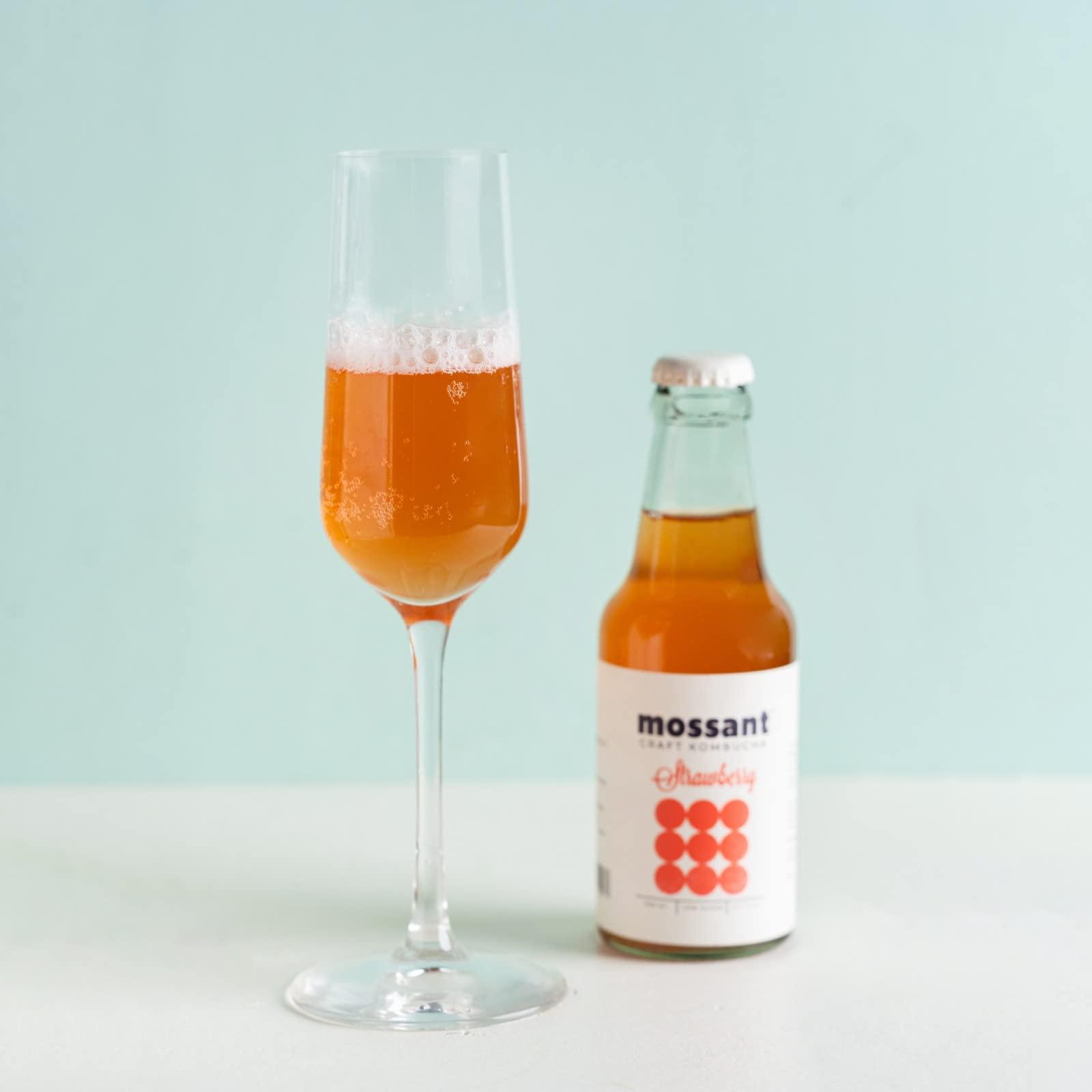 mossant Mossant Kombucha |Strawberry Kombucha | Craft kombucha | Low Sugar | 37 Kcal (Pack of 6)