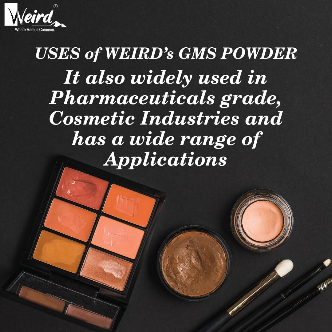 Weird Road GMS Powder For Ice Cream and Kulfi | Glyceryl Mono Stearate | Food Grade (100GM)