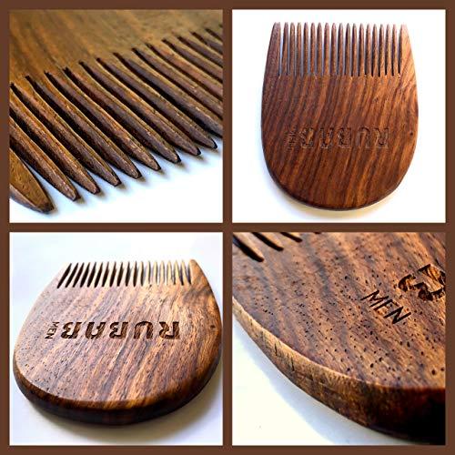 RUBAB MEN RUBAB MEN Beard Grooming 4-in-1 Kit for Men | Beard Brush, Hair & Beard Softener Balm, Wooden Beard Shaper Tool & Wooden Beard Comb for Men | Pack of 4