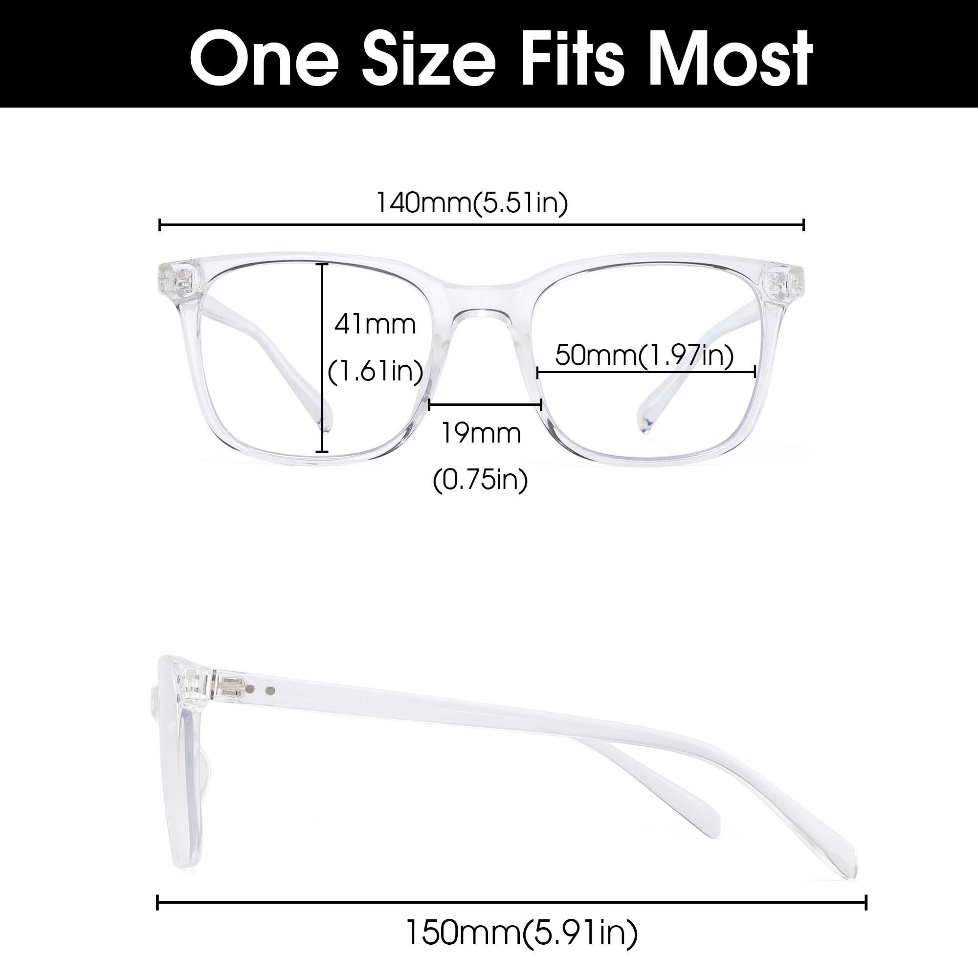 JM JM Game Reading Glasses Fashion Reader Tablet Computer Screen Protector 1.0+ 1.25+ 1.75+ 2.0+ 2.25+ 2.5+ 3.0+ 3.5+ 4.0 (Transparent, 3.5)