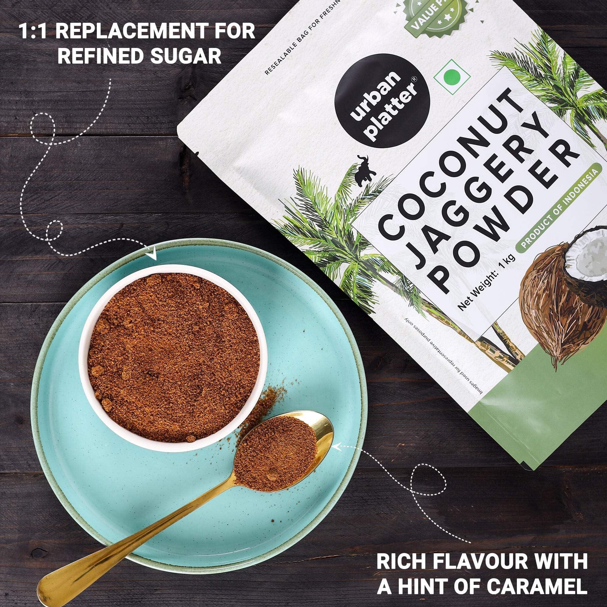 urban platter Urban Platter Coconut Jaggery Sugar Powder, 1Kg [Low GI | Rich in Minerals | Natural Sweetener]