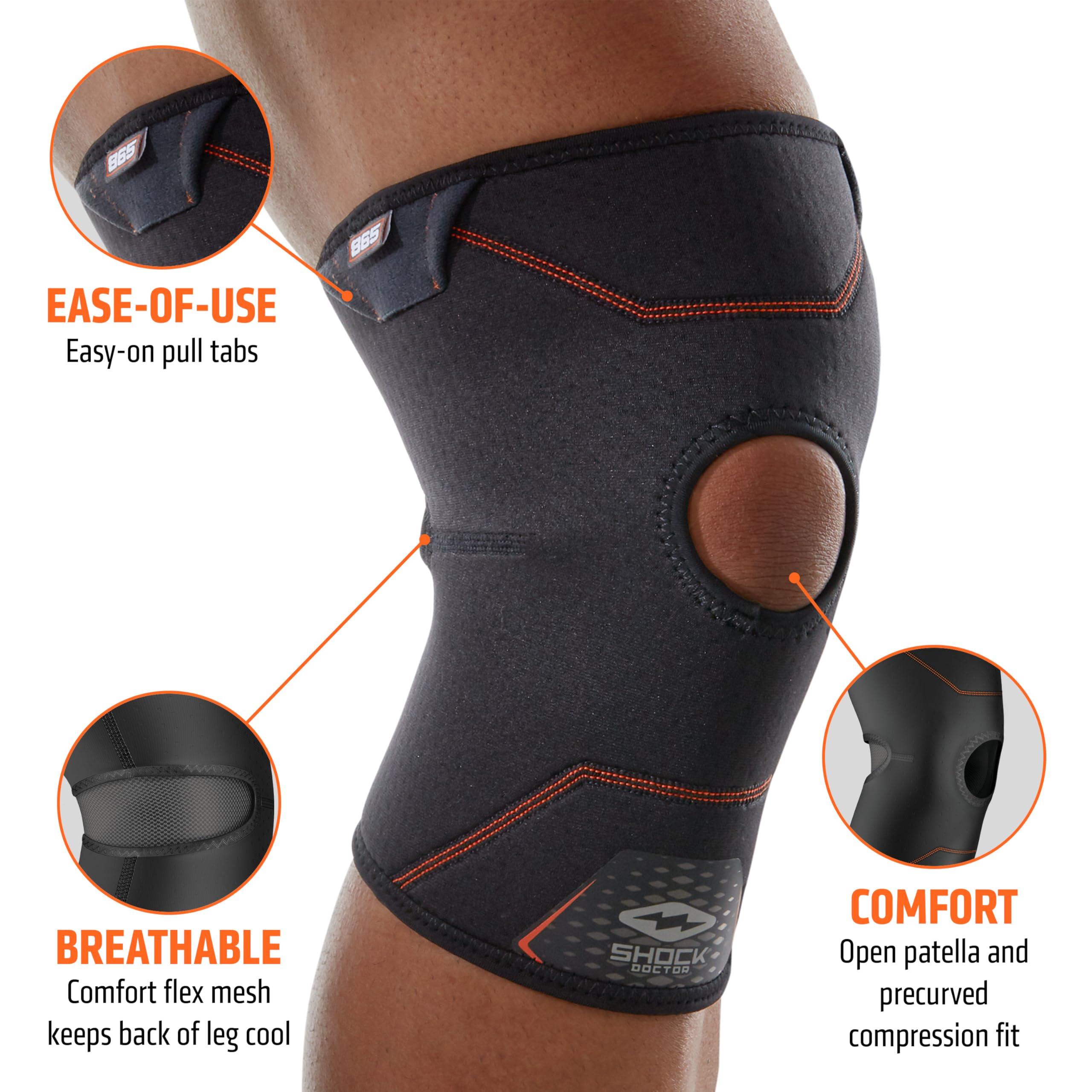 Shock Doctor Shock Doctor Knee Compression Sleeve with Open Patella Coverage, Senior Large
