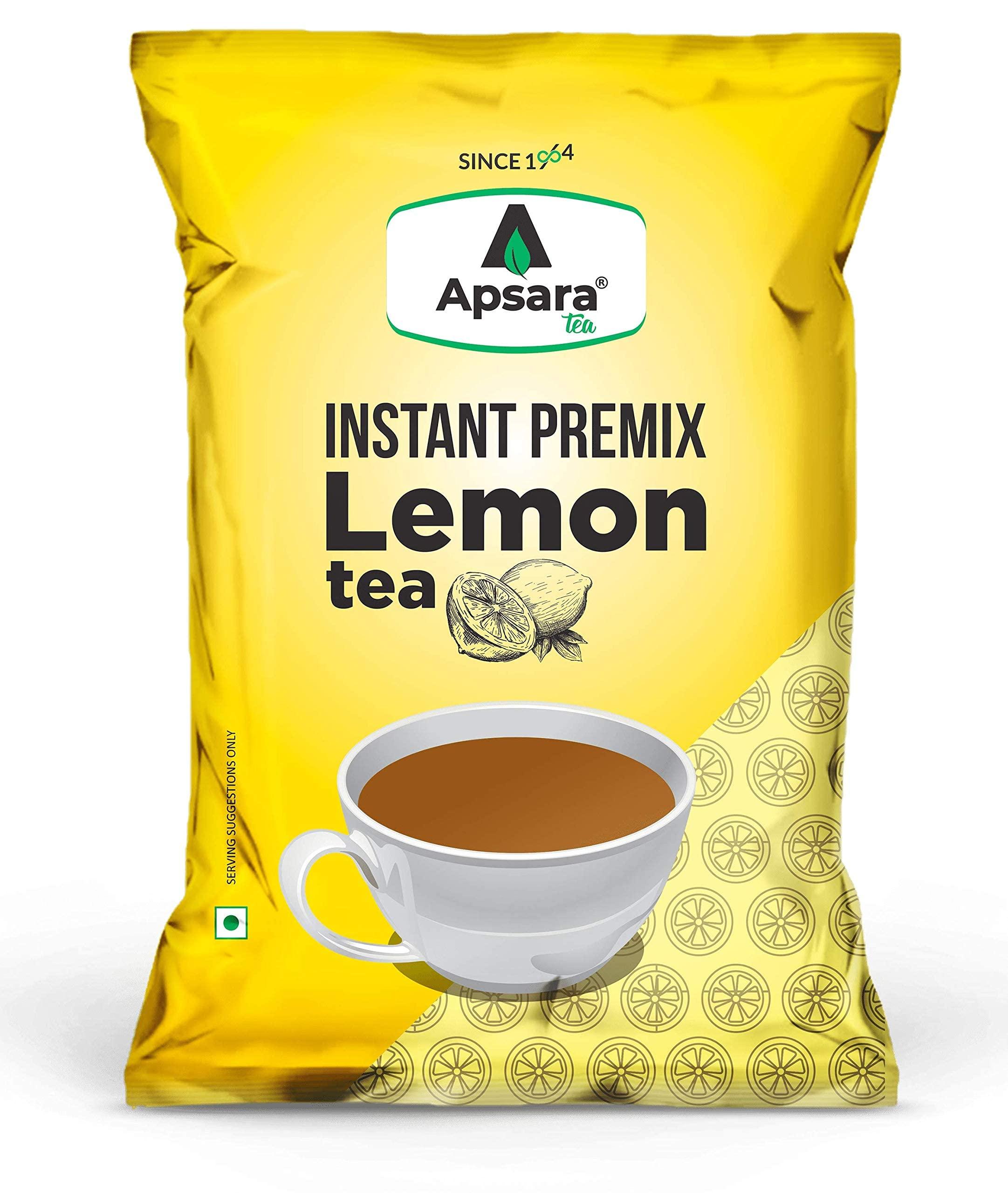 Apsara Tea Apsara Tea Instant Premix Lemon Ice Tea 1Kg | 2 In-1 Tea, Lemon Flavoured Iced Tea, And Hot Lemon Tea | Refreshing Summer Drink | Ready To Drink Ice And Hot Green Tea | Lemon Tea | Iced Tea