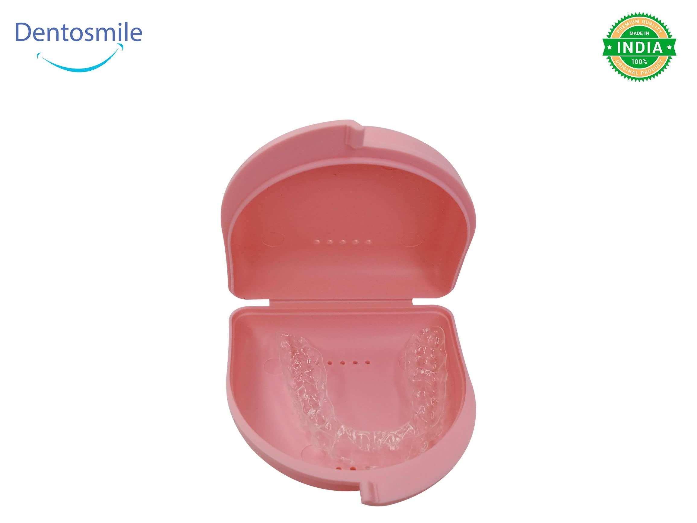 Dentosmile Dentosmile Dental Orthodontic Retainer/Aligner Case/Box/Mouth Guard and Denture Storage in Pink Colour (3)