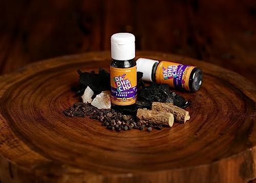 Da Dha Chu Da Dha Chu Tooth Whitening Powder - Natural Ayurvedic Herbal Solution with Activated Charcoal for Healthy Gums, Cavity Protection, Enamel Safe and Stain Removal - (34 gm x 4 - Pack of 4)