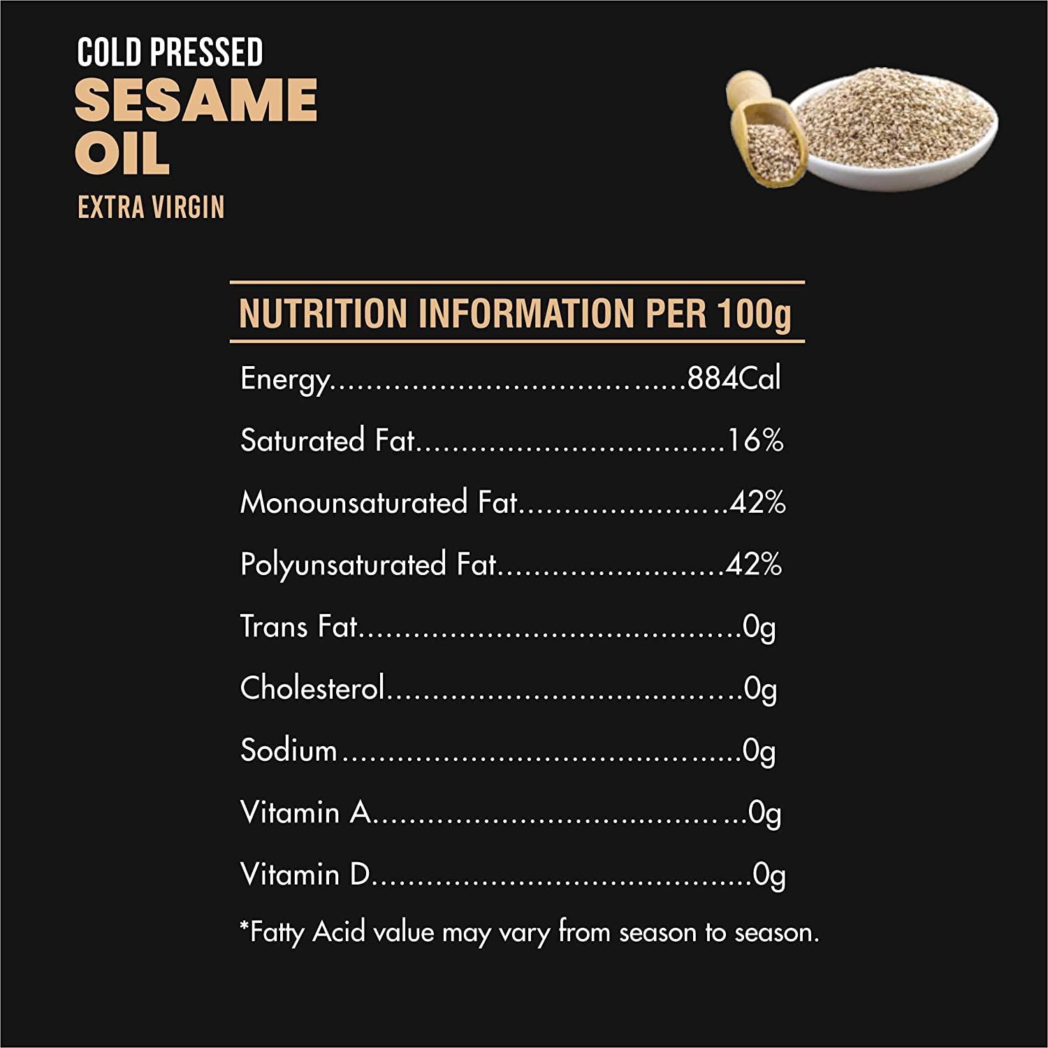 Olixir Olixir Cold Pressed Sesame Oil (500ml - Pack 2)