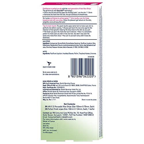 Veet Veet Full Body Waxing Kit for Dry Skin - 8 Strips (Pack of 2)