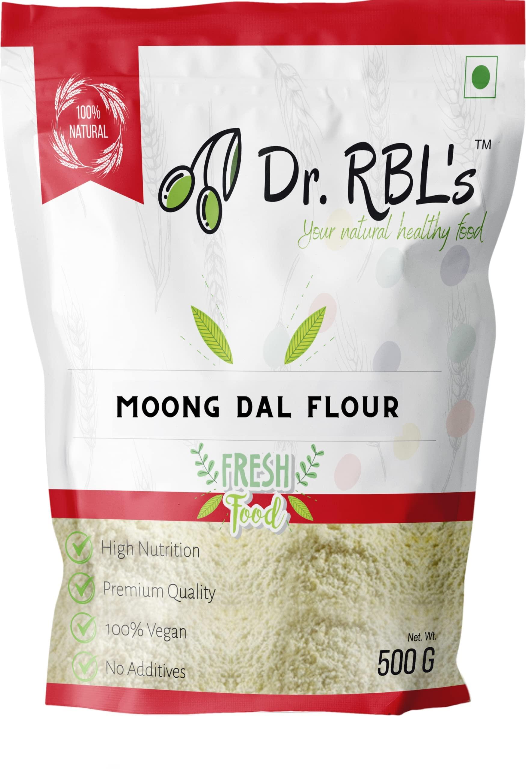 Dr. RBL's Dr. RBL\'s Moong Dal Flour | Moong Dal Atta | Nutritious, High in Fiber and Protein | Ideal for Cooking, Baking, and Gluten-Free | Pack of 6 (3KG)