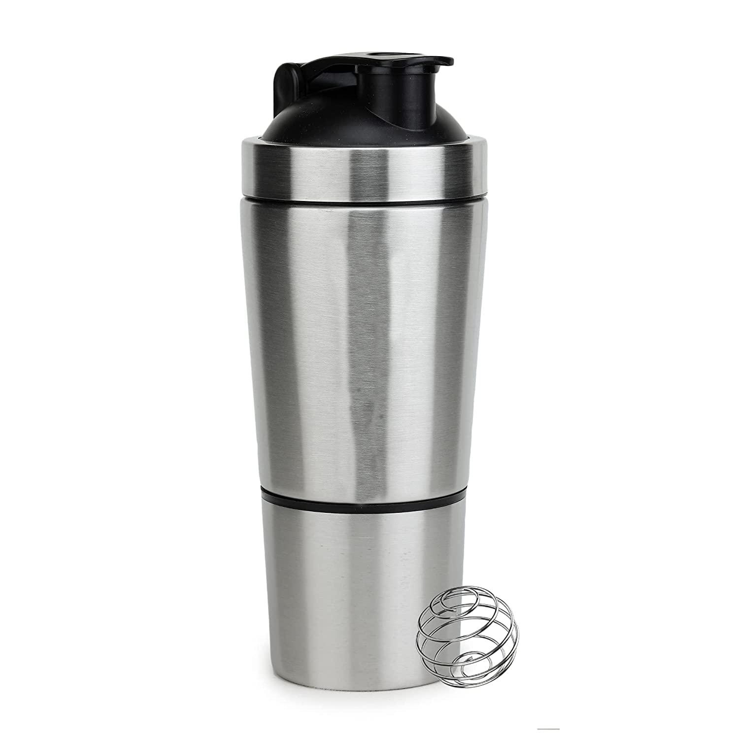 Upheavel Upheavel ELEMENT Protein Shakes Smoothies Supplements Gym Steel Shaker Bottle, Set of 1, Black, 750ml