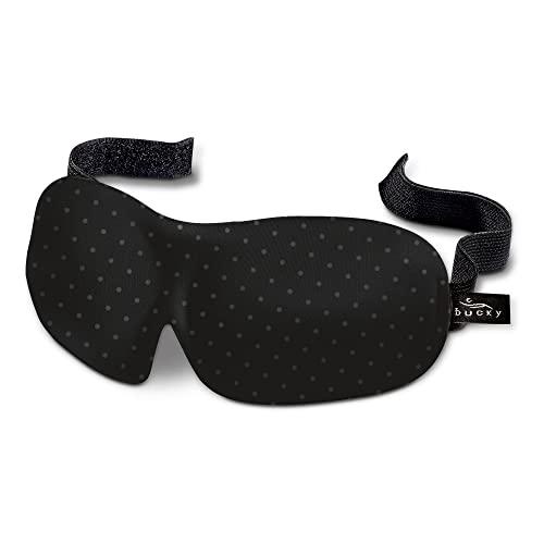 Bucky Bucky 40 Blinks Luxury Ultralight Comfortable Contoured Eye Sleep Mask/Blindfold for Travel & Sleep - Gray Dots