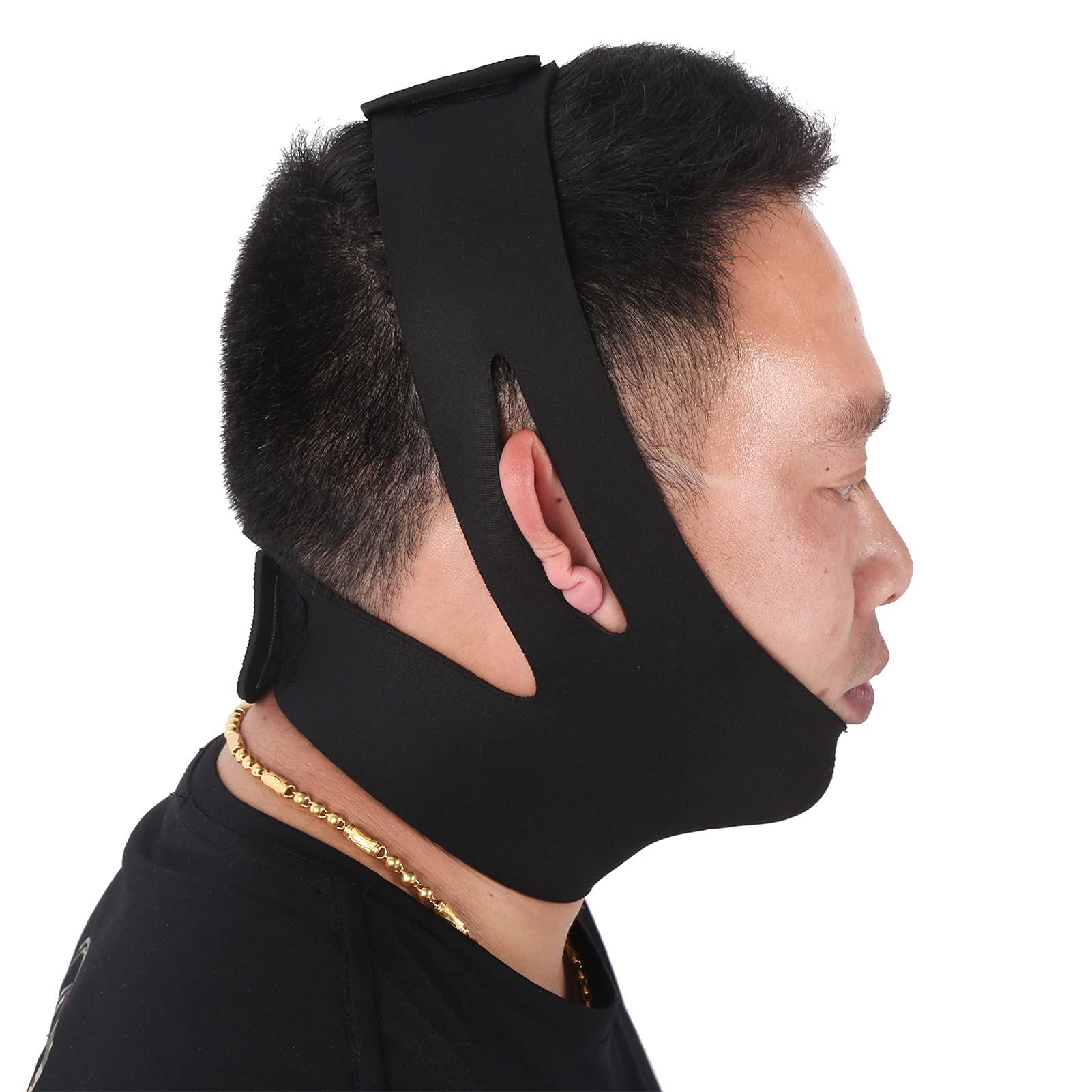 Folanda Double Chin Reducer Face Lifting Strap Face Slimming Strap V Line Lifting Mask Chin Strap for Women and Men Chin Up Mask Eliminates Wrinkles, Tightening Skin, Preventing Sagging, Anti Snoring
