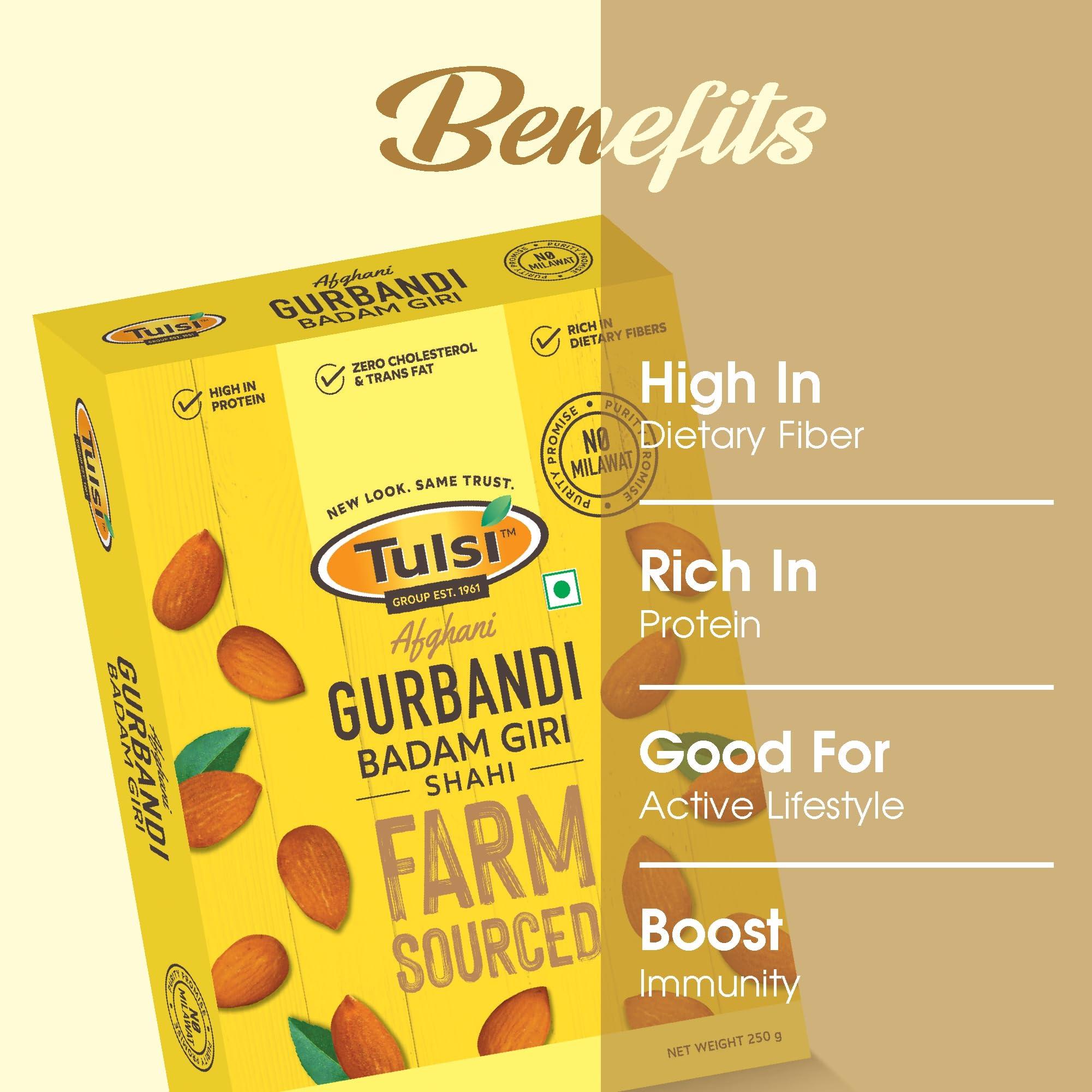 Tulsi Tulsi Badam Giri Girbandi Shahi Almonds 500g (250g x 2)