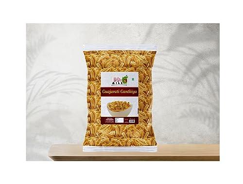 90\'s MILL 90\'s MILL Virakshetra Gujarati Makhania Gathia | Special Besan Ajwain Sticks | Made In Groundnut Oil Anytime Healthy Snack | No Added Artificial Flavouring | Party Snack-1Kg*6Pack