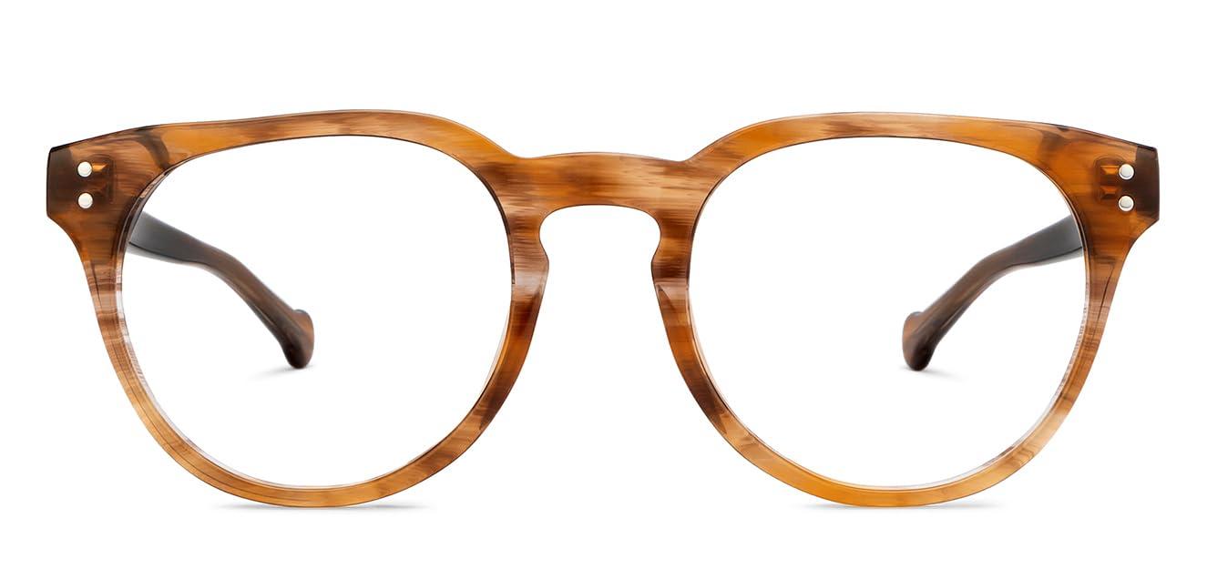 LENSKART BLU LENSKART BLU | Zero Power Blue Cut Computer Glasses | Anti Glare, Lightweight & Blocks Harmful Rays | UV Protection Specs | Tortoise | Men & Women | Large | LB E16064