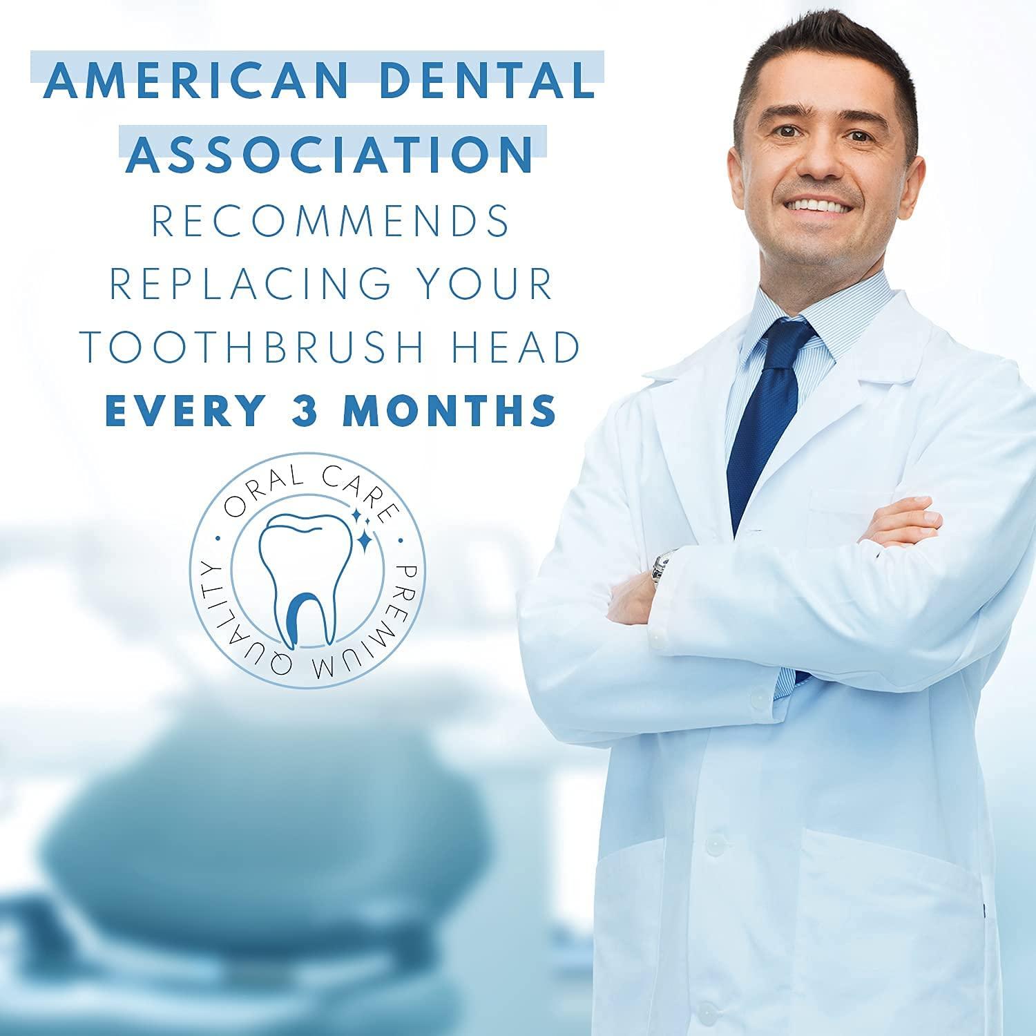 Alayna Toothbrush Replacement Heads Compatible with Oral B Braun, Pk of 8 Best Professional Brush Heads for Oralb Kids, Soft, Sensitive, Triumph, Pro 1000