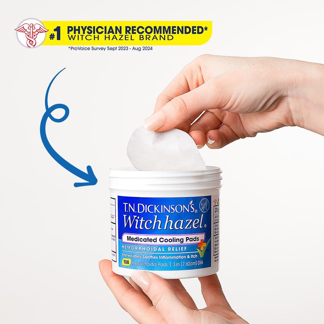 T.N. Dickinson's Hemorrhoidal Medicated Pads With Witch Hazel