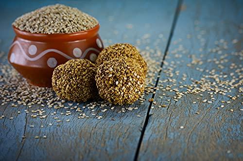 Sundried Pure Natural Jaggery and White Till laddu/sesame seeds laddu/Nuvvula laddu (Healthy Snack)- 500 gm