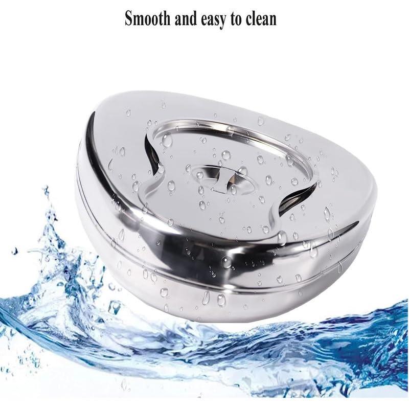 Jetflon Jetflon Bedpans for Elderly Women/female, Bedpan Heavy Duty Smoothed Countoured for Bed-Bound Patient,Stainless Steel Bed pan for Medical Centers and Home Use for female (pack of 1)