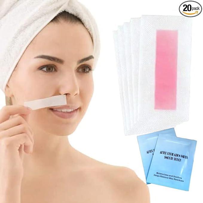 NYAMAH SALES Nyamah Sales Hair Removal Ready to Use Cold Waxing Strip Eyebrows Face Upper Lip Chin Facial Wax Strips for Girl\'s and Woman\'s (Any Flavor)