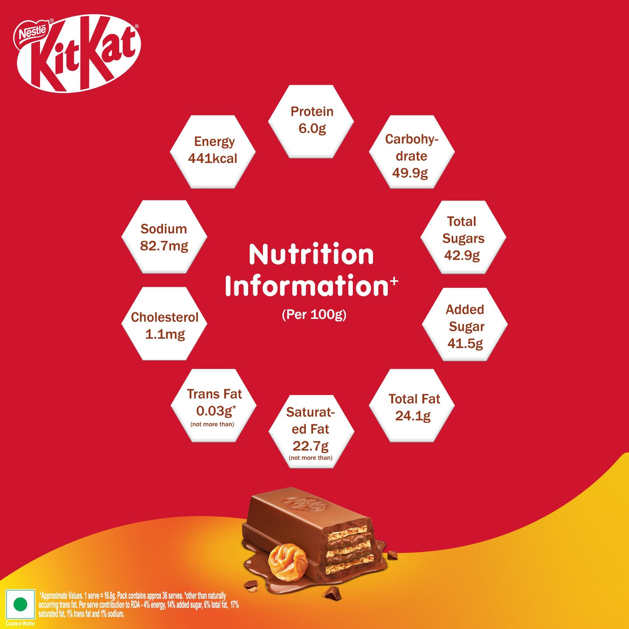 DESSERT DELIGHT (device) KIT KAT Caramel Chocolate Coated Wafer Bar, 50G X 12 Units, 600 Gram, Box