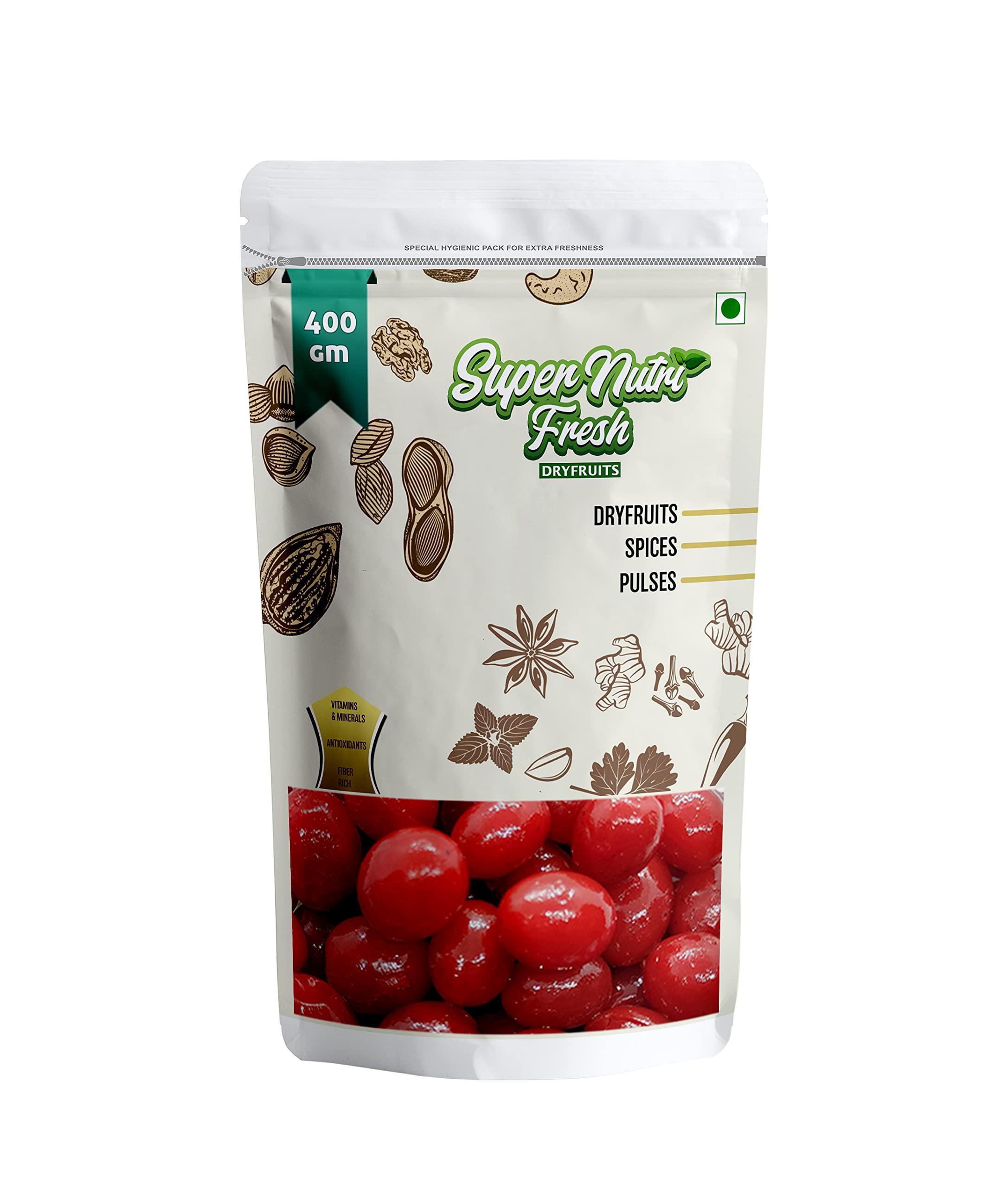 Super Nutri Fresh Super Nutri Fresh Candied Karonda Red Cherries/Glazed Candied Cherry fruit 400gm