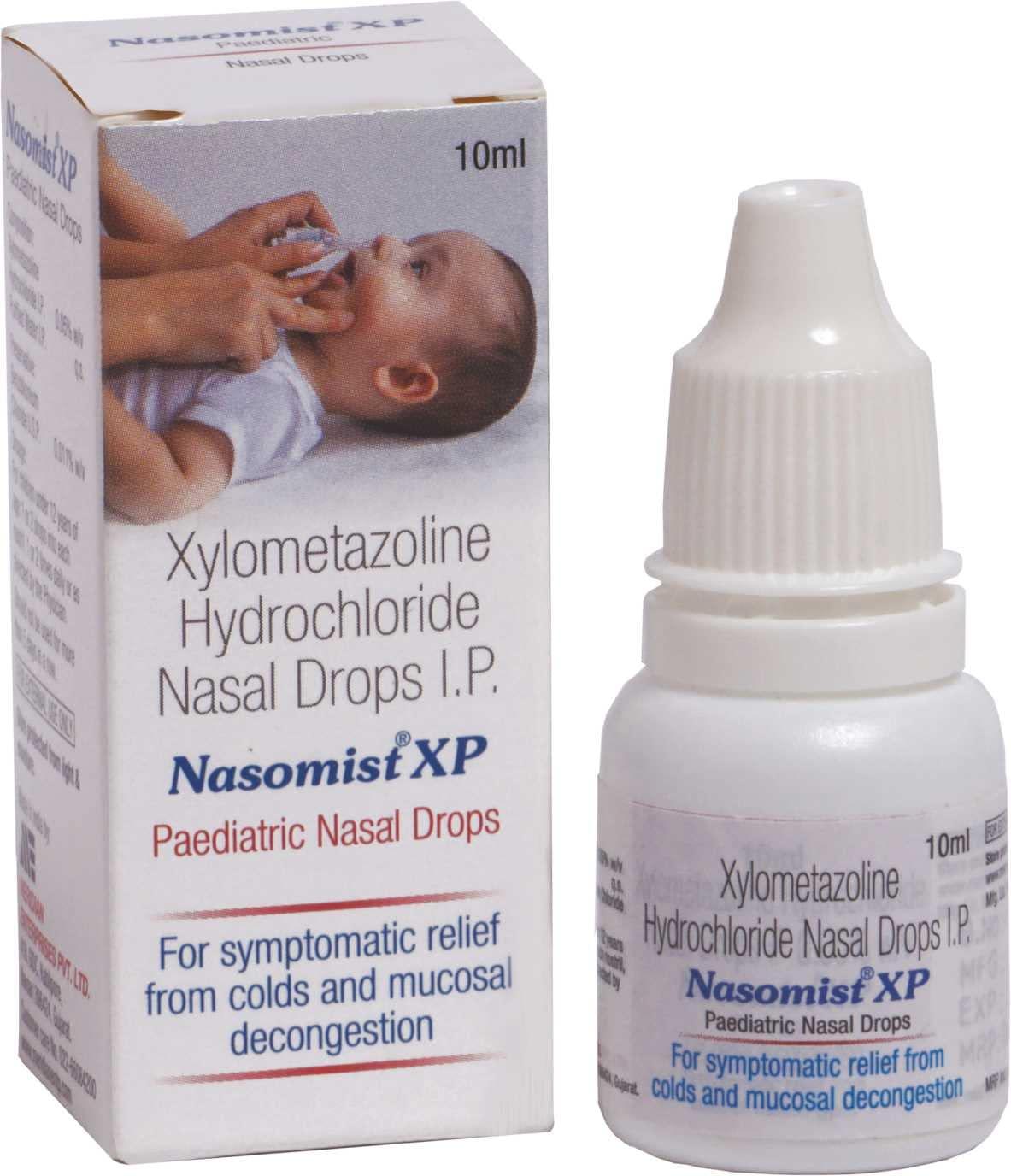 Nasomist Nasomist Xp Drops : Instant Nasal Decongestant for Children - for Symptomatic Relief from Symptoms Associated with Nasal Congestion Pack Of 4