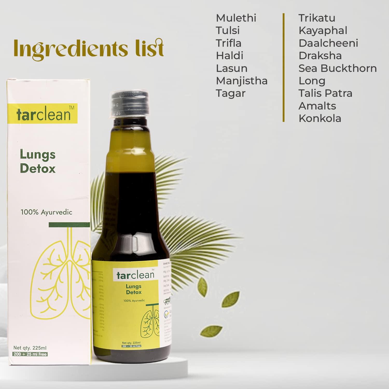 Le-vanza Food & Herbals Le-vanza Food And Herbals Lungs Detox For Smokers Lungs Detox Supplement Lung Cleaner For Smokers Ayurvedic Syrup For Tar & Pollution Toxins lungs detox 225ml (Pack Of 1)