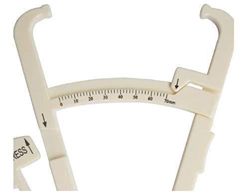 Cute critters Cute Critters Body Fat Calipers for Accurately Handheld BMI Body Fat Measurement Device Measuring Tool with Percentage Measure Charts for Men and WomenRandom Color Beige/White