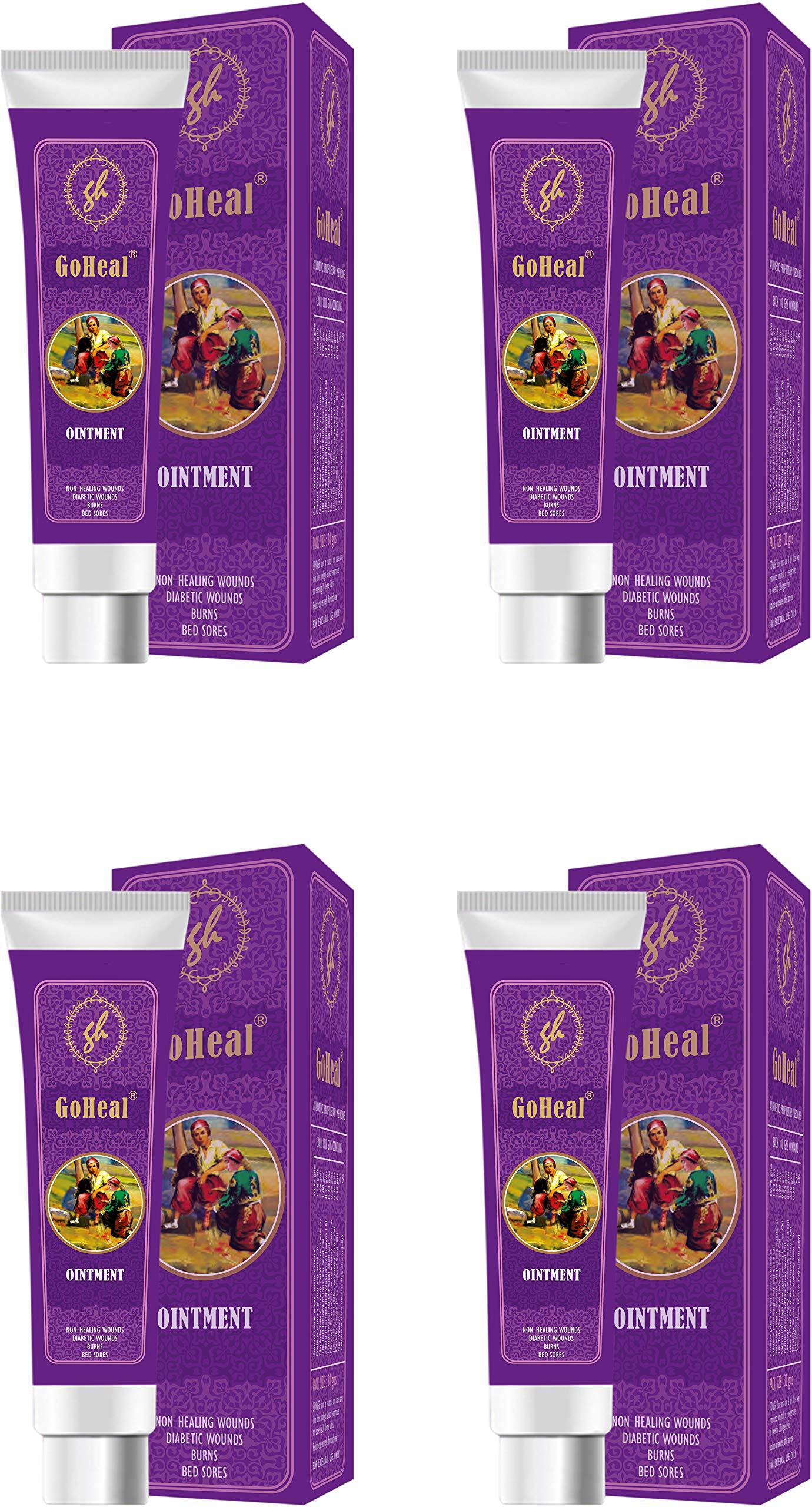 GOHEAL GoHeal Ointment For Diabetic Wounds, Burns, Non-Healing Wounds, Bedsores, Cuts And Bruises Set Of 4