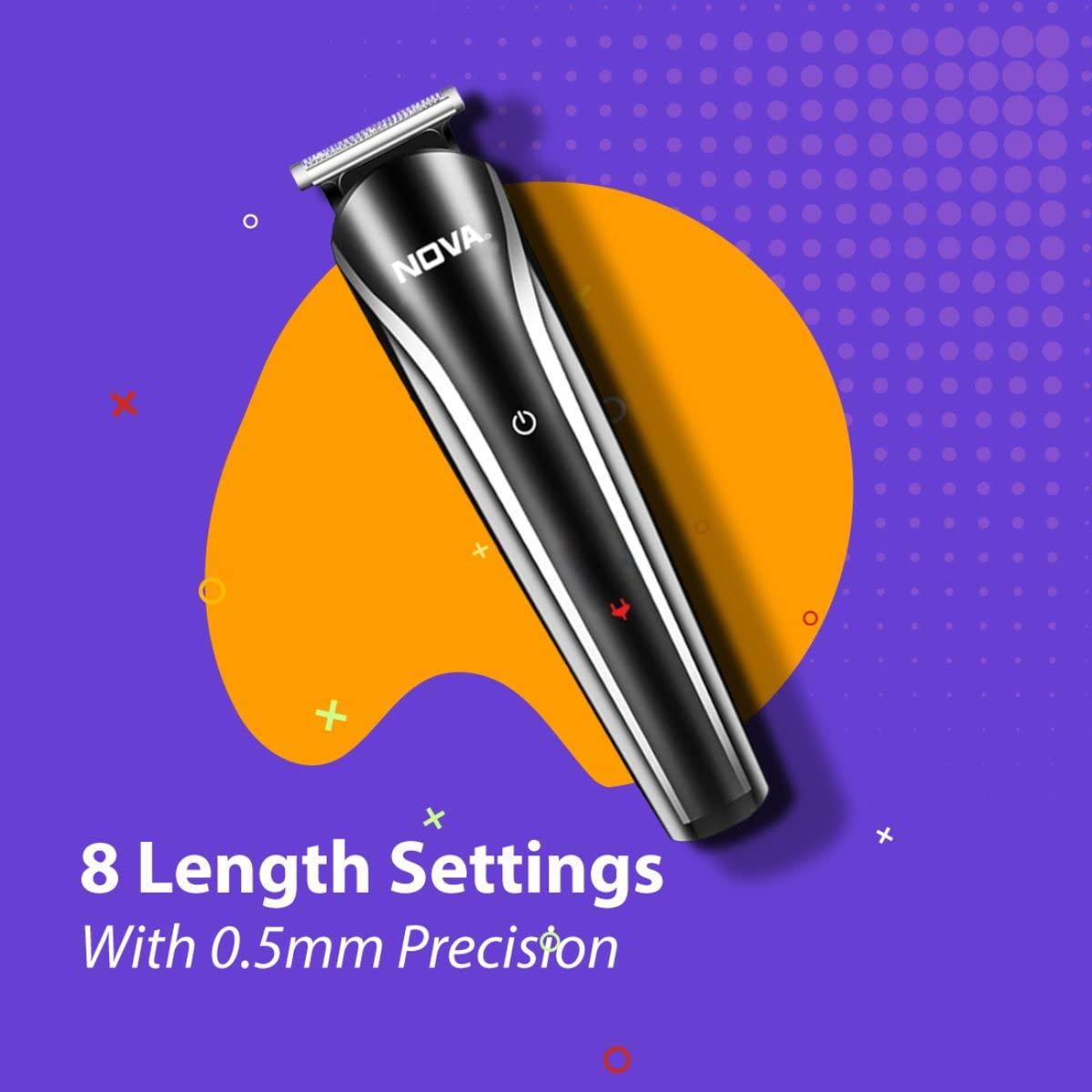 Nova NOVA NG 1145/05 Trimmer 60 min Runtime 9 Length Settings(Black, Silver)