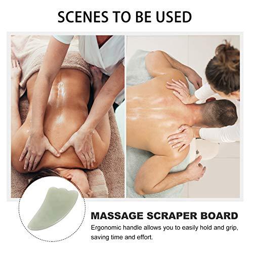 Artibetter ARTIBETTER Jade Face Massage Quartz Guasha Face Massage Tool Anti- aging Beauty Therapy for Skin Rejuvenation Face Scraping Tool for Women Green