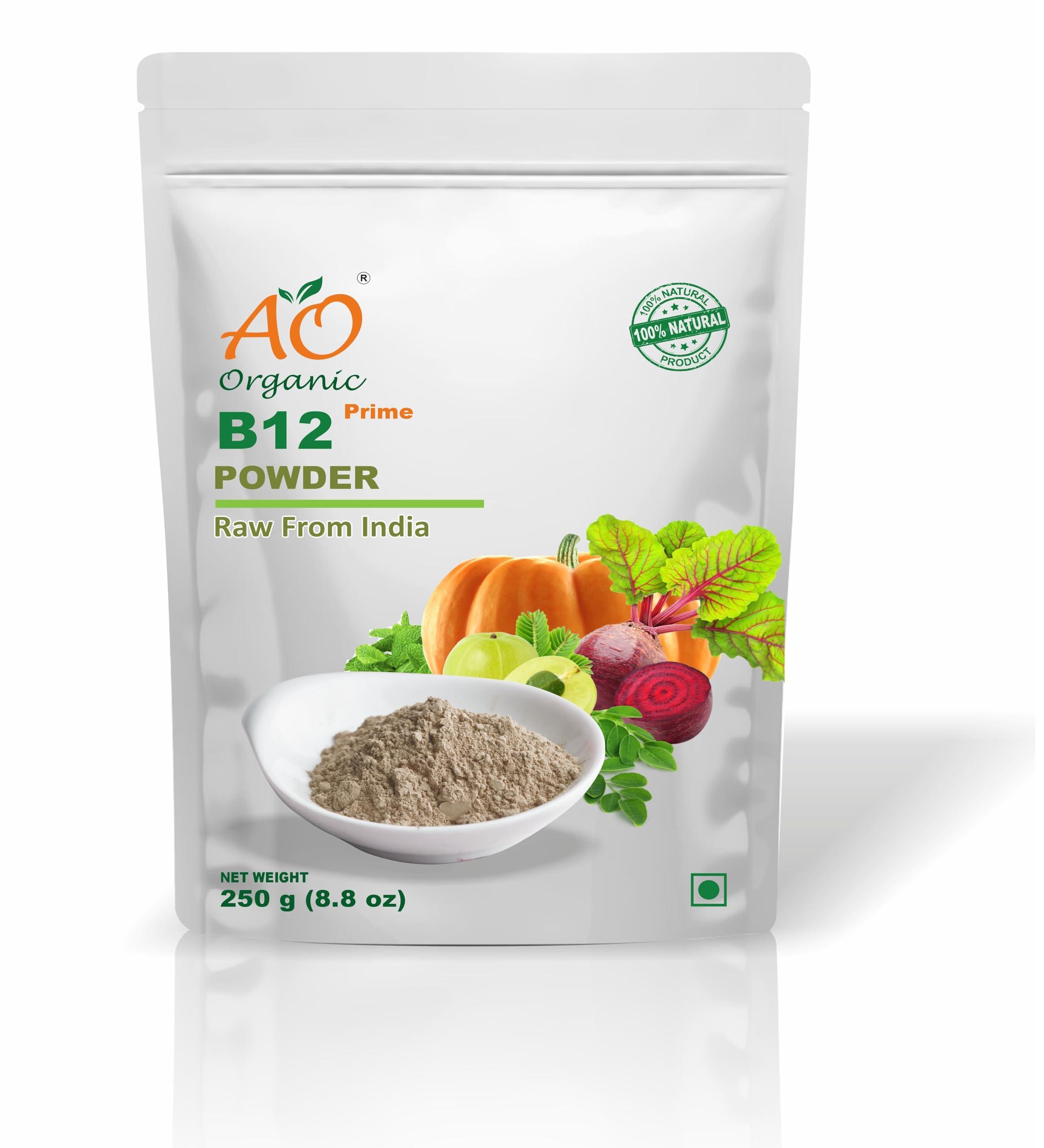 AO ORGANIC AO Organic Vitamin B12 Suppliment | Boost Immunity | Improve B1, B2, B3, B4, B6, B8, B10, B12, etc. | Multi Vitamin Suppliment| Powder | 250 gm