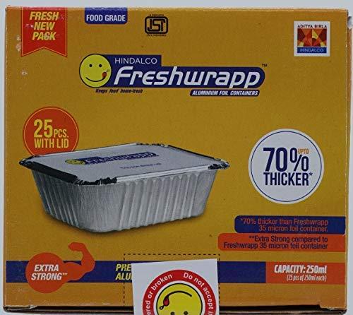 Freshwrapp Freshwrapp Aluminium Containers - 250 ML - 25 Pieces - Pack of 1