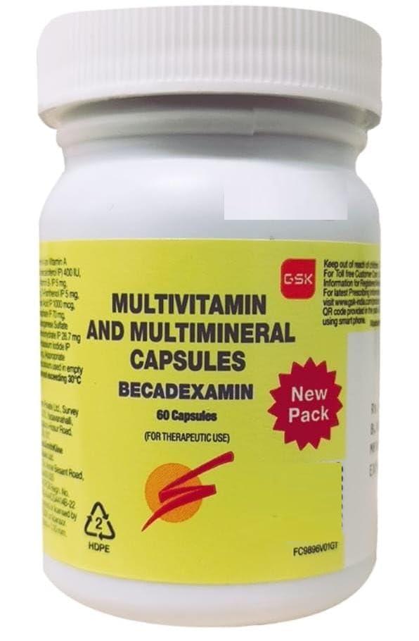Glaxo New Improved Multivitamin 30Cap-Becadexamin90Caps(3Pack)