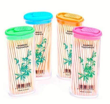 Ayra Ayra Crafts Nature Bamboo Toothpick Non-Toxic Odorless Toothpicks Portable Tooth Cleaner Oral Care Tool Eco Friendly | Pack of 2 Container