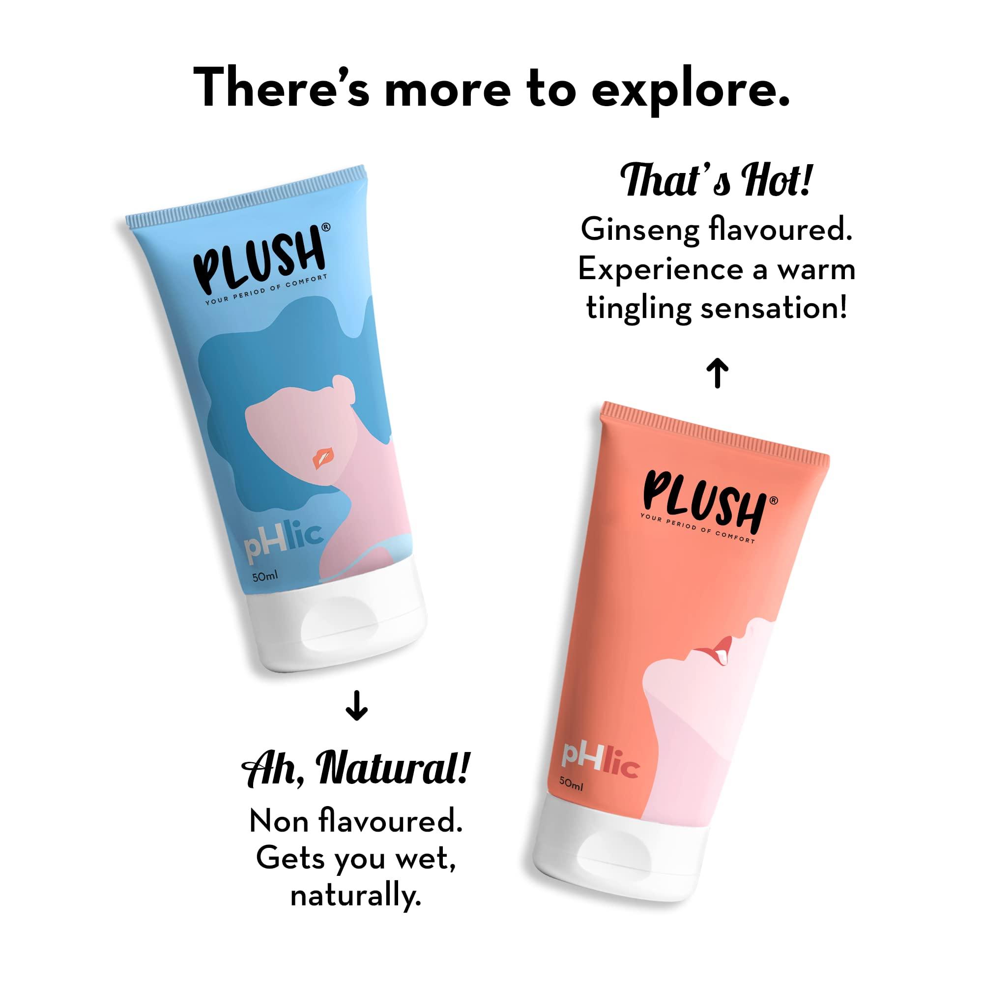 PLUSH Plush pHlic Aloe Infused Personal Lubricant For Men & Women- Strawberry, 50ml | Skin Friendly pH Balanced Lube Helps Prevents Dryness | Easy To Wash Off & Convenient For Use