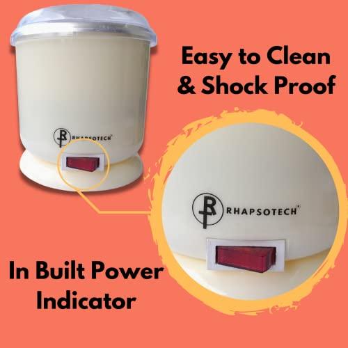 RHAPSOTECH Rhapsotech Wax Heater for Waxing | Wax Machine for Waxing with Auto Cut-Off Feature | Wax Heater for Waxing for Women | Automatic Wax Heater | (Cream)