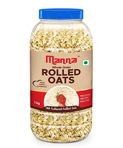 Manna Manna Oats Combo Pack of 3 | Instant Oats 1kg, Rolled Oats 1kg, Steel Cut Oats 1.5Kg | High in Fibre and Protein | Helps Maintain Cholesterol. Diabetic Friendly | 100% Natural