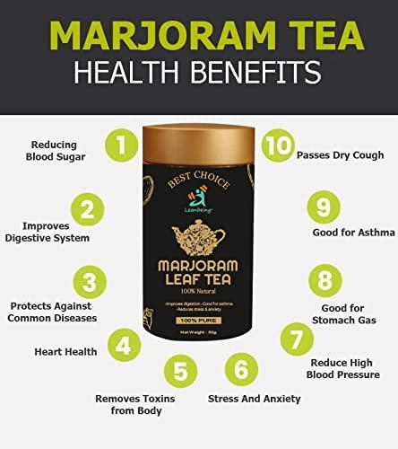 LEANBEING Leanbeing Marjoram Leaf Tea 50Grm Turkish Dried Origanum Majorana Herb Leaves Leaf for Seasoning and Tea