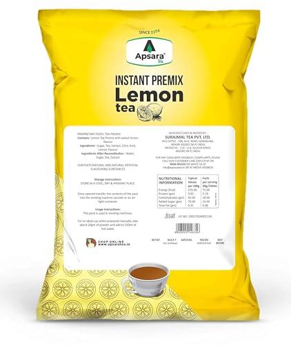 Apsara Tea Apsara Tea Instant Premix Lemon Ice Tea 1Kg | 2 In-1 Tea, Lemon Flavoured Iced Tea, And Hot Lemon Tea | Refreshing Summer Drink | Ready To Drink Ice And Hot Green Tea | Lemon Tea | Iced Tea
