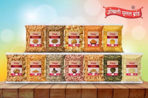 OKHLI MUSAL BRAND OKHLI MUSAL BRAND Dry Jamnagar Mini Kachori Spicy and Crispy Gol Kachaudee | Foodie Favourite||Tasty and Authentic Dry Mini Kachauri Nashta | Filled with daal and spices Fry in Earthnuts oil-1Kg*1Pack