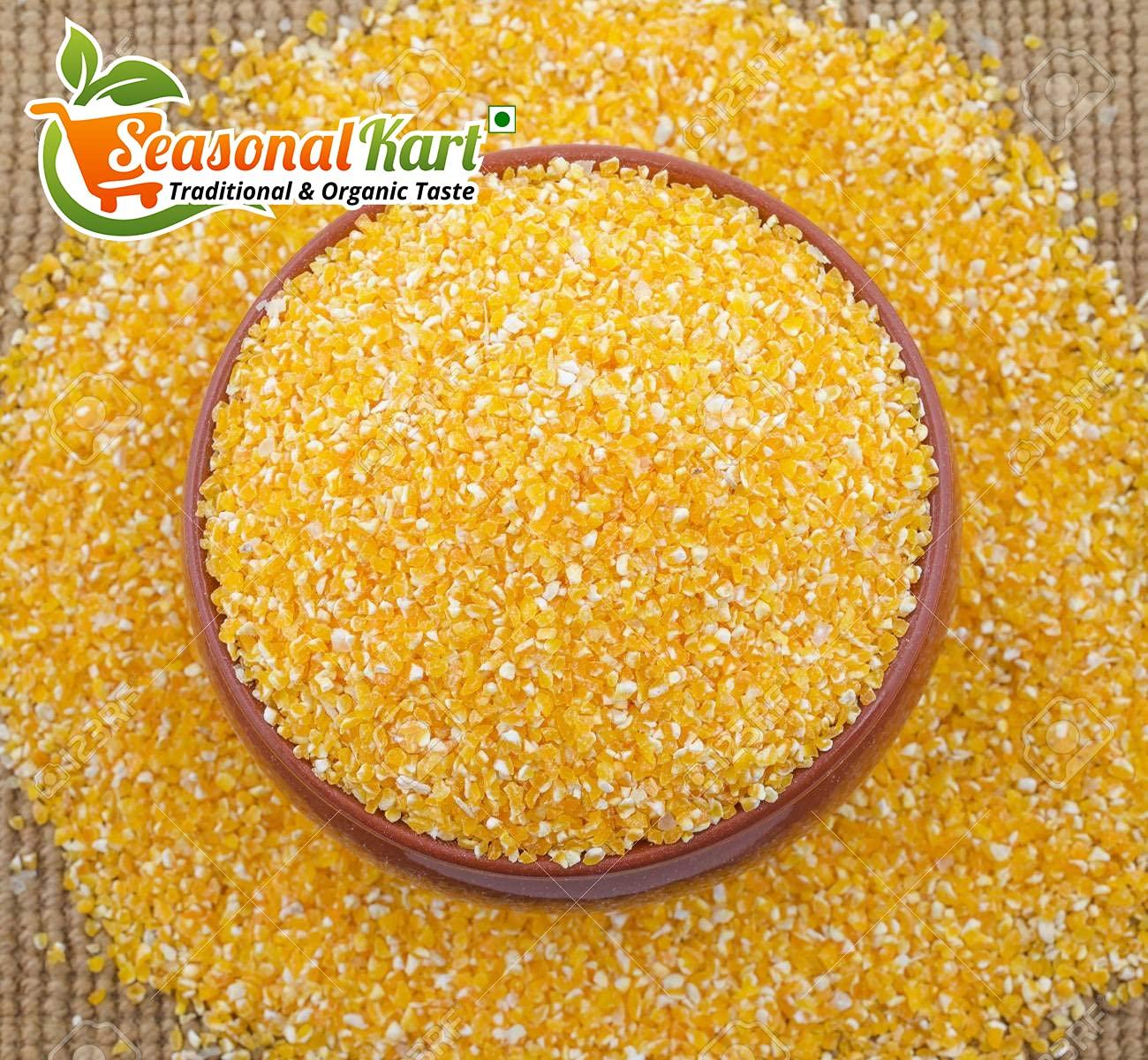 SEASONALKART SEASONALKART Combo Pack of Makki Daliya/Makai ka Daliya and Wheat Dalia 1Kg Each |Total Weight 2kg | Healthy and Tasty Breakfast| Cereal for Breakfast | Naturally Gluten-free|