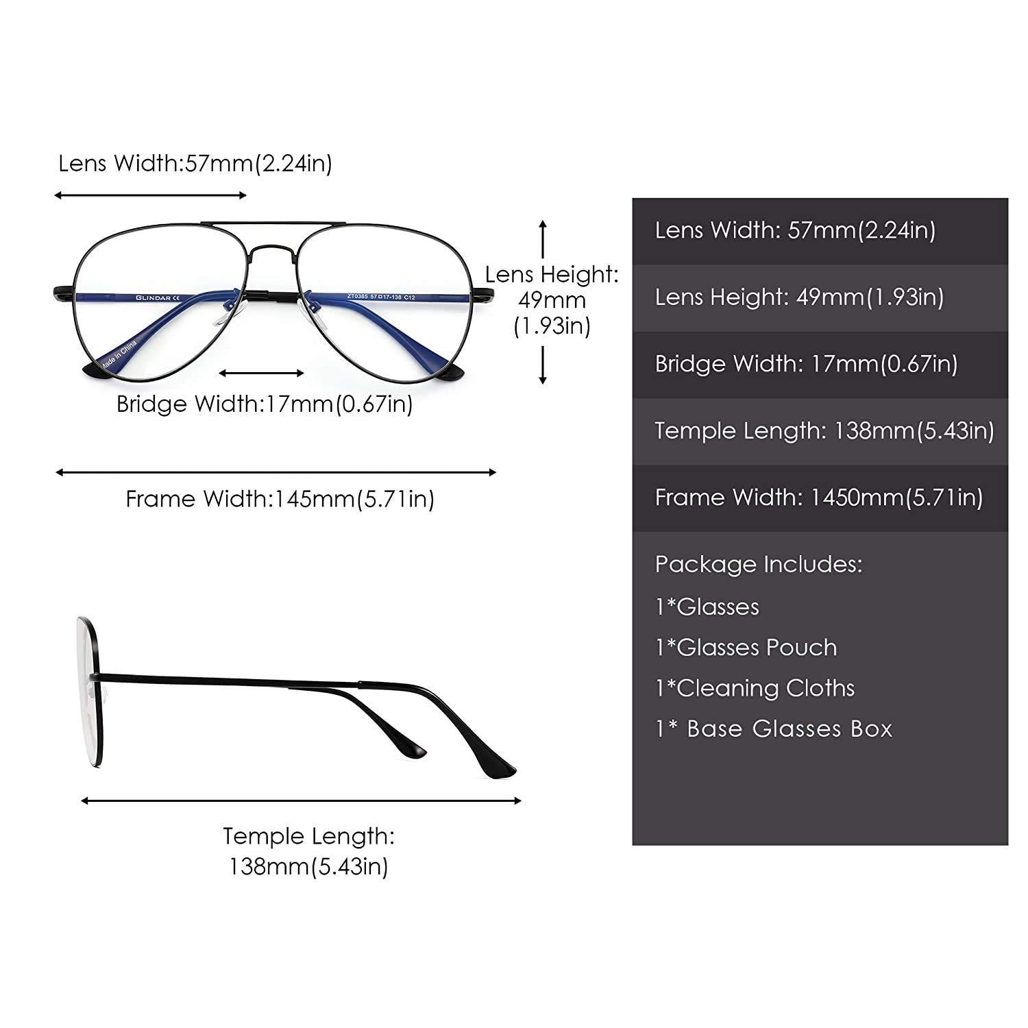 Roshfort Roshfort Lucky Bhaskar Zero Power Blue Cut Computer Glasses | Anti Glare, Lightweight & Blocks Harmful Rays | UV Protection Specs | Men & Women | Large | German101 (Black)