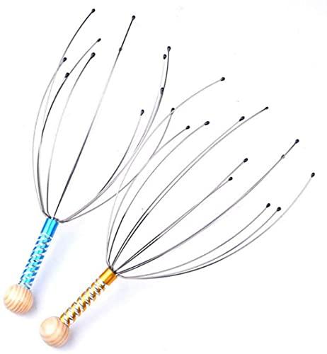 manav acupressure products MANAV Scalp Bokoma Massage Machine Head Massager Scalp Scratcher 12 Fingers Head Scratcher For Head Massage Body Relaxing Hair Massage (Pack of 2)