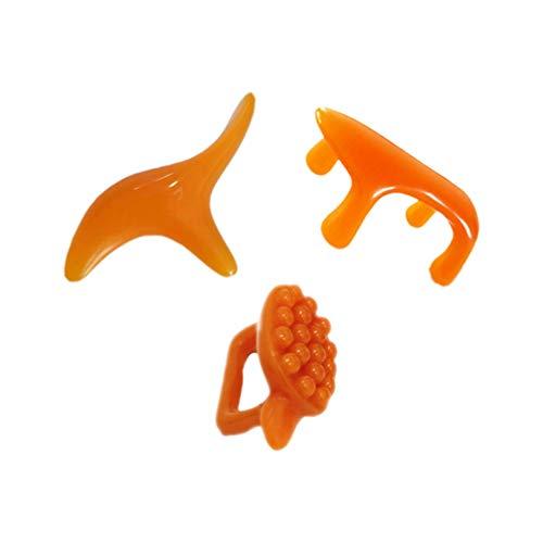 HEALLILY HEALLILY 3Pcs Resin Massager Guasha Tools Scraping Massage Plates Massage Facial Board Kit for Face Skin Massage ( Dog, Turtle, Birds Shape )