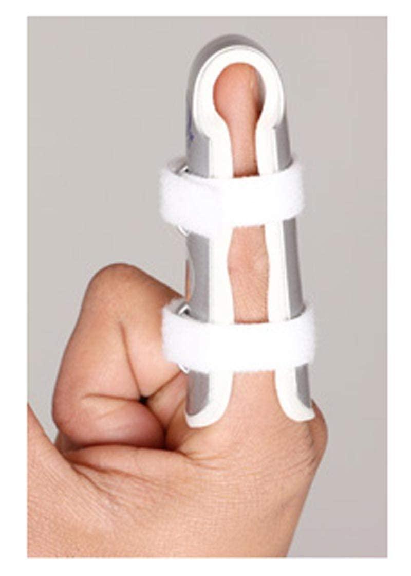 soulvinee soulvinee Cotton Finger Cot Splint Posture Corrector For Men & Women Injured Finger Immobilization-(Grey) (L)